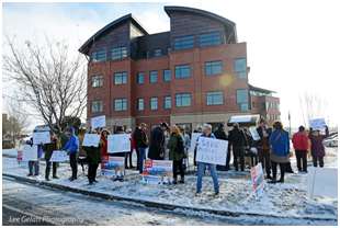 Protesters at BLM headquarters on Jan. 2, 2020